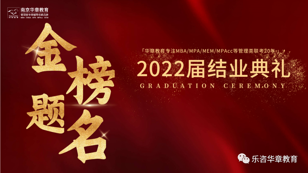 金榜题名｜南京华章冲刺2022管理类联考结业典礼祝大家一战成硕！